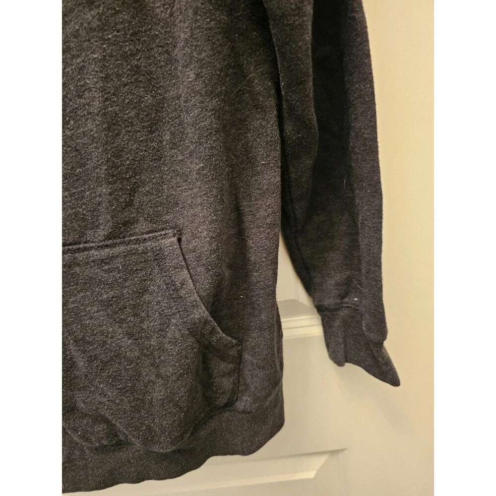 District Friday Gas and Oil Fleece Sweatshirt Hooded Mens Grey Large - Picture 3 of 11